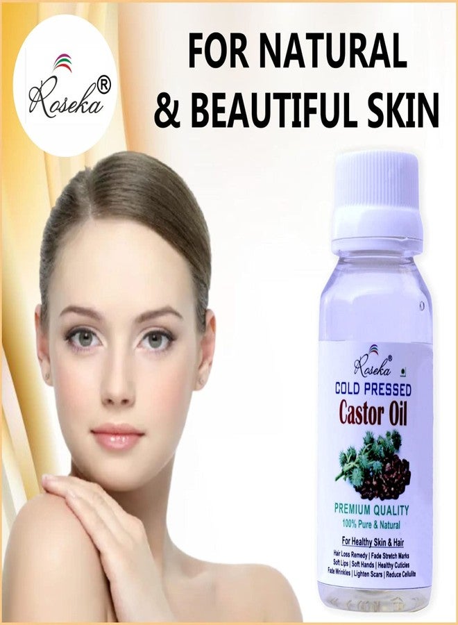 Roseka زيت الخروع العطري المعصور على البارد من روزيكا للشعر والبشرة الصحية، والحواجب والرموش، زيت طبيعي (50 مل، عبوة واحدة) - Image 4