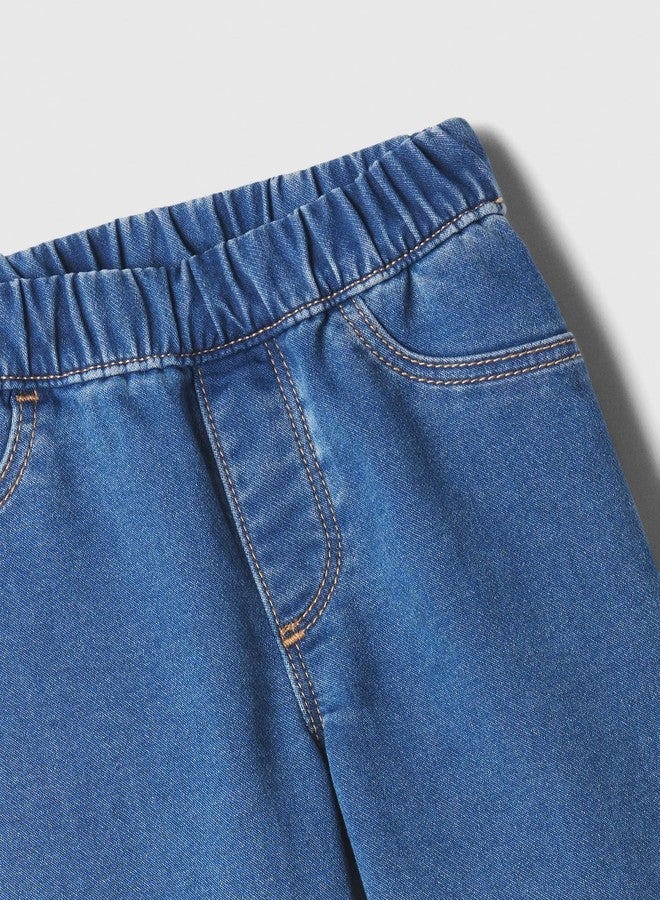 GAP Baby-Girls Knit Denim Pant, Dark Wash, 6-12 Months - Image 3