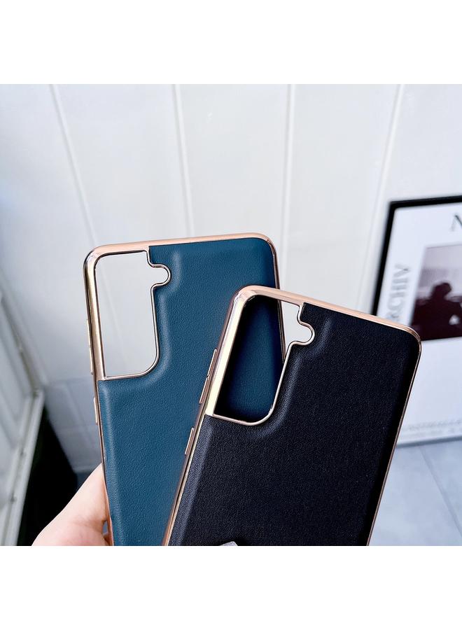 S-TOP Case For Samsung Galaxy S21+ 5G Genuine Leather Xiaoya Series Nano Electroplating Phone Case - Image 5