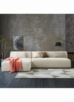 KARNAK Karnak Chelsea 3 Seater Luxury  L-Shape Velvet Sofa Color OFF WHITE  - Image 1