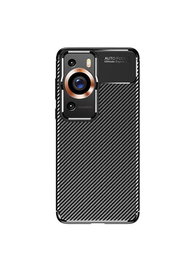 زبون جراب لهاتف Huawei P60 Pro مصنوع من ألياف الكربون ومقاوم للصدمات من مادة TPU - Image 2