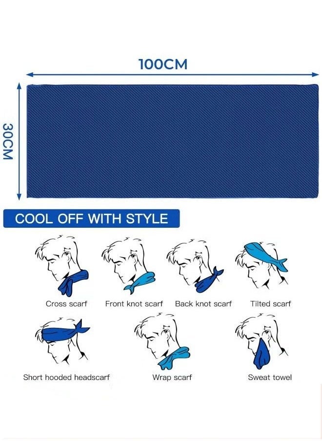 ZVEV 4 PCS Cooling Towels for Neck and Face, Microfiber Breathable Cooling Towels, Instant Cooling Relief Towel, Soft Chilly Towel for Yoga, Golf, Gym, Camping, Running, Workout and More Activities - Image 3