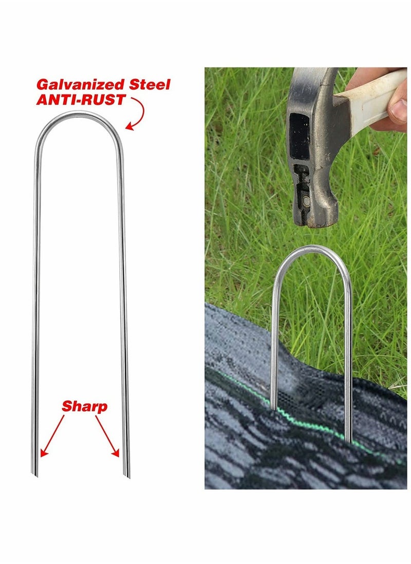 Generic - Heavy-Duty Wind Stakes, for Trampolines and Tents, 11-inch Heavy Duty Stakes, Safe Ground Anchor Galvanized Steel Wind Stakes, U-Shaped Durable Windproof Ground Anchor - Image 1
