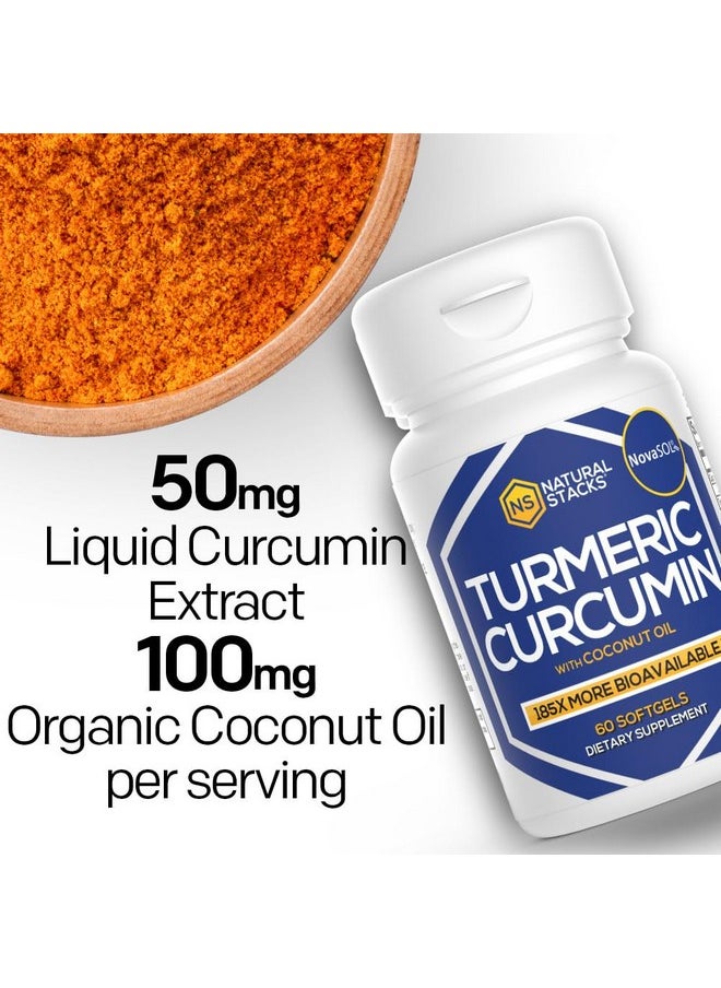 Turmeric Curcumin - 185x More Bioavailable - Supports Joint Health, Heart and Brain Function, Immunity - 100mg Organic Coconut Oil for Rapid Absorption - 60 Soft Gels - pzsku/Z547CBFB79C7E3736F342Z/45/_/1735907928/b142d23c-2ab5-4d05-ba6e-17999382b9e3