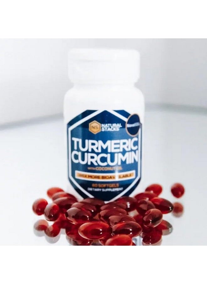 Turmeric Curcumin - 185x More Bioavailable - Supports Joint Health, Heart and Brain Function, Immunity - 100mg Organic Coconut Oil for Rapid Absorption - 60 Soft Gels - pzsku/Z547CBFB79C7E3736F342Z/45/_/1735907930/fc4d5c41-f4d1-41a2-8245-f3053797a7c5