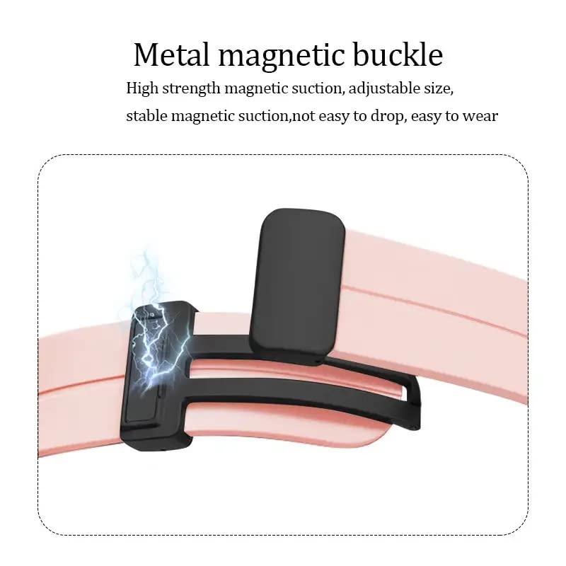 Printme 22 mm Silicone Magnetic Watch Straps Belt Band Compatible with Noise ColorFit Ultra/Ultra 2, Pro 3, Active/GPS, Buzz, Core, Nav & Nav+, Endure Smartwatch Straps, (Maroon) - Image 5