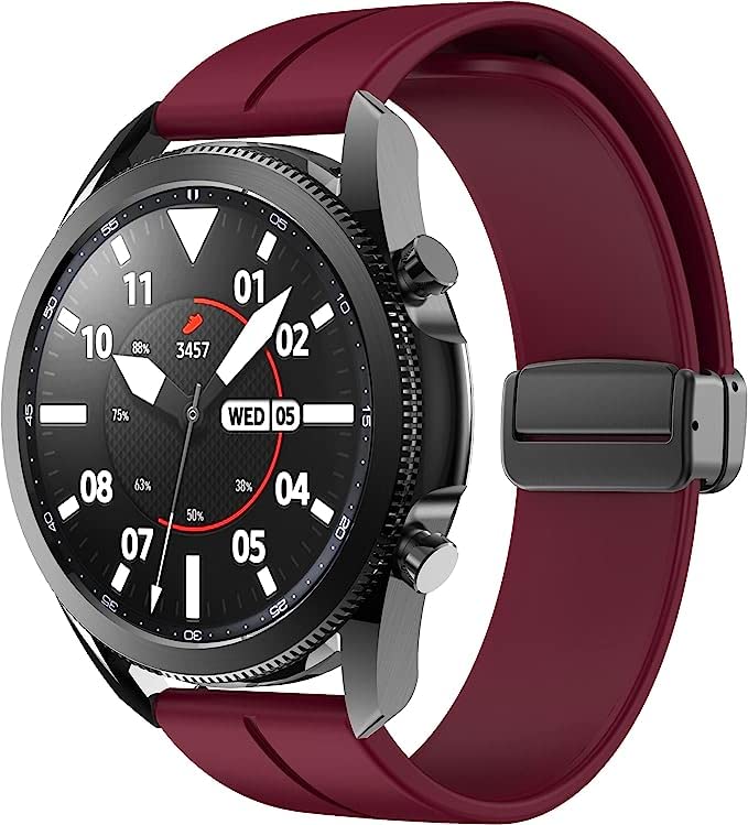 Printme 22 mm Silicone Magnetic Watch Straps Belt Band Compatible with Noise ColorFit Ultra/Ultra 2, Pro 3, Active/GPS, Buzz, Core, Nav & Nav+, Endure Smartwatch Straps, (Maroon) - Image 2
