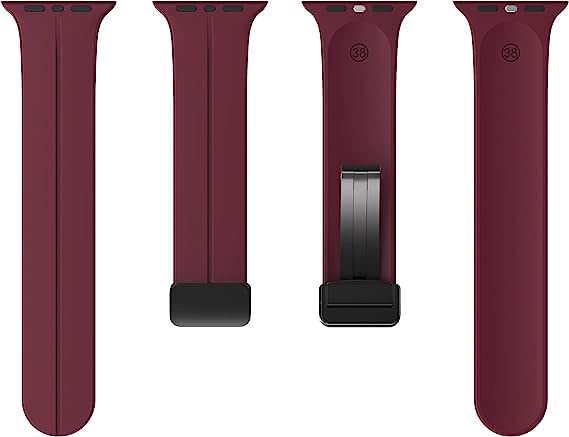 Printme 22 mm Silicone Magnetic Watch Straps Belt Band Compatible with Noise ColorFit Ultra/Ultra 2, Pro 3, Active/GPS, Buzz, Core, Nav & Nav+, Endure Smartwatch Straps, (Maroon) - Image 3
