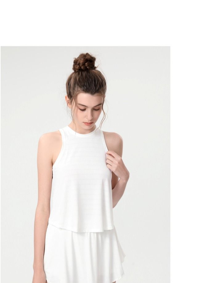 Loquat Yoga Sports Running Fitness Vest White 