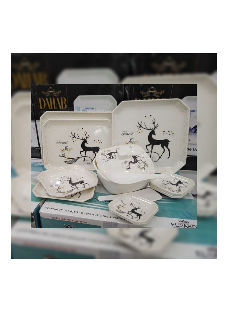 Dahab - Imported melamine set, 40 pieces, in various shapes, against breakage - Image 1