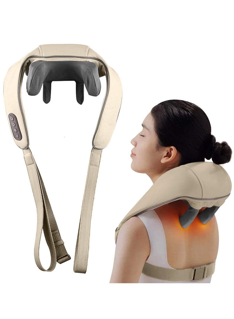 RATSAW Shiatsu Neck Shoulder Massager With Heat Relieve Tension Target Acupoints Spa-Quality 6D Extra Large Massage Head Wearable Design Ideal Pain Relief Muscle Relaxation Stress Reduction - Image 1