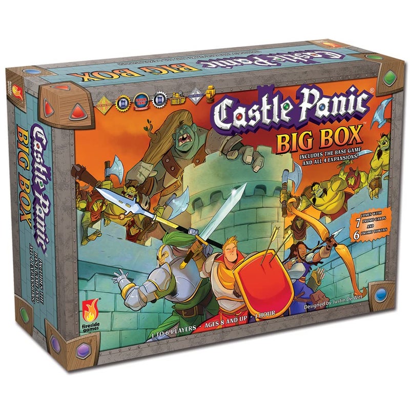 Castle Panic Big Box 2e Family Board Game Board Game for Adults and Family Cooperative Board Game Ages 8 for 1 to 6 Players Average Playtime 45 Minutes Made by Fireside Games Blue