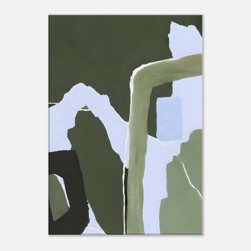 TNESSENTIAL Green Blue Abstract Print | Olive Sage Painterly Wall Art – Canvas or Framed Canvas - Image 4