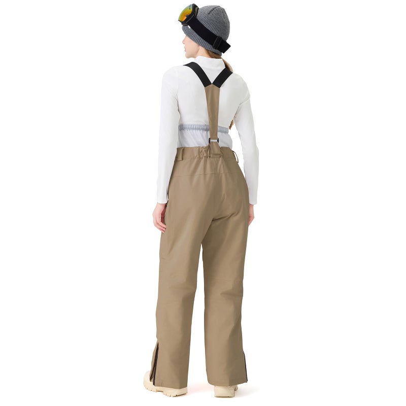 GS SNOWING Women Baggy Ski Pants Men Snow Bibs Snowboard Overall Insulated Windproof Waterproof for Winter Outdoor Sports Khaki M - Image 5