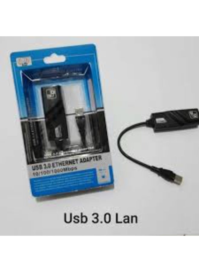 محول Mini USB 3.0 إلى RJ45 LAN Gigabit Ethernet أسود - Image 3