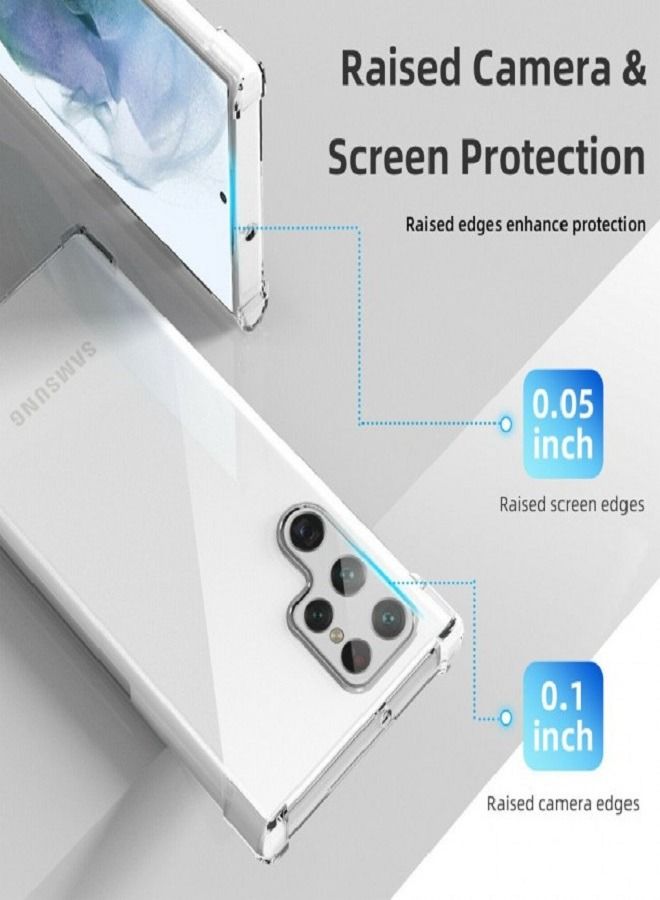 vesus Silicone Soft Thin Crystal Protective Case Cover With Corner Bumpers For Samsung Galaxy S22 Ultra Clear - Image 3