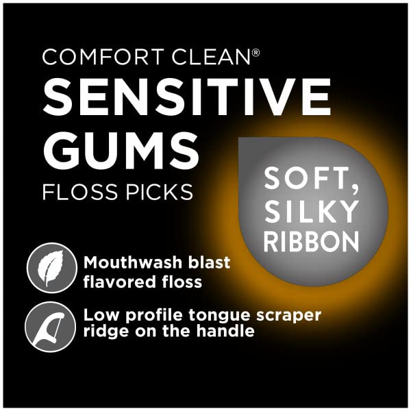 Dentek Floss Picks Comfort Clean Sensitive Gums Floss Picks, Soft & Silky Ribbon, 150 ct (Pack of 1) - Image 2