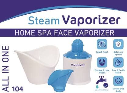 Control D All-in-One Steamer for Cold and Cough - Inhaler Vaporizer, Facial Steamer for Face and Nose, Water Vaporizer for Kids and Adults, White - Image 4