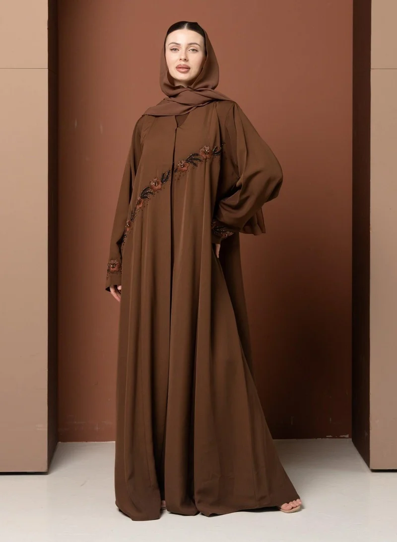Meem by Mariyah  Front open abaya with sheila for Women | Best Price UAE