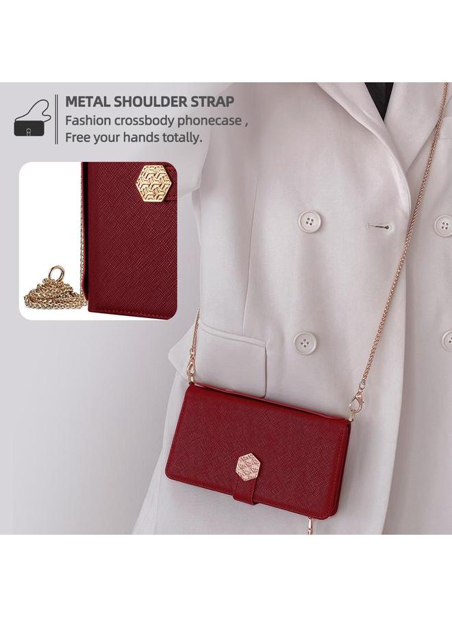 Zaboon Case For iPhone 13 Pro Crossbody Handle Cross Texture Leather Phone Case - Image 5