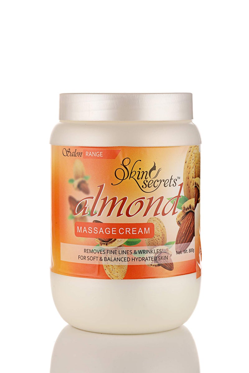 Skin Secrets Almond Massage Cream with Almond Oil| Moisturizes and Keeps skin youthful| Paraben free, Cruelty-free & Vegan| 800gm - Image 1