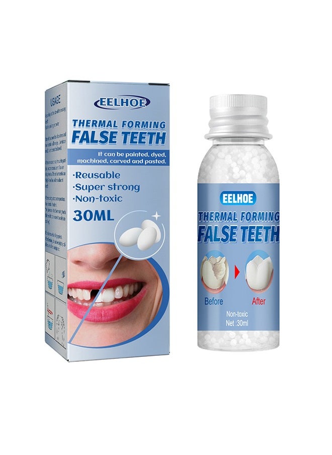 EELHOE Tooth Repair Kit - Teeth Replacement Kit for Temporary Restoration of Missing & Broken Teeth Replacement Dentures, DIY Heat Fit Beads  - Image 1