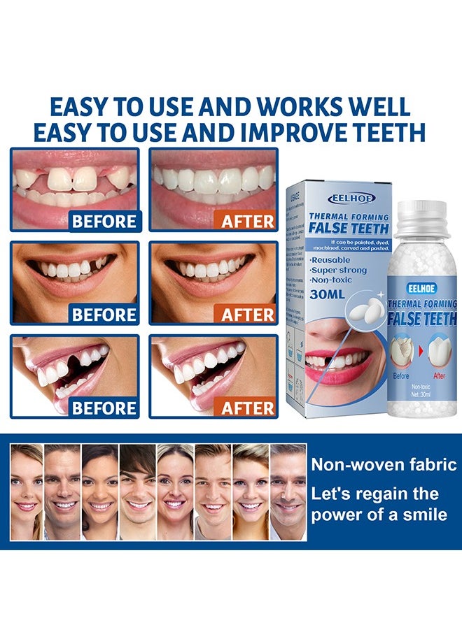 EELHOE Tooth Repair Kit - Teeth Replacement Kit for Temporary Restoration of Missing & Broken Teeth Replacement Dentures, DIY Heat Fit Beads  - Image 4