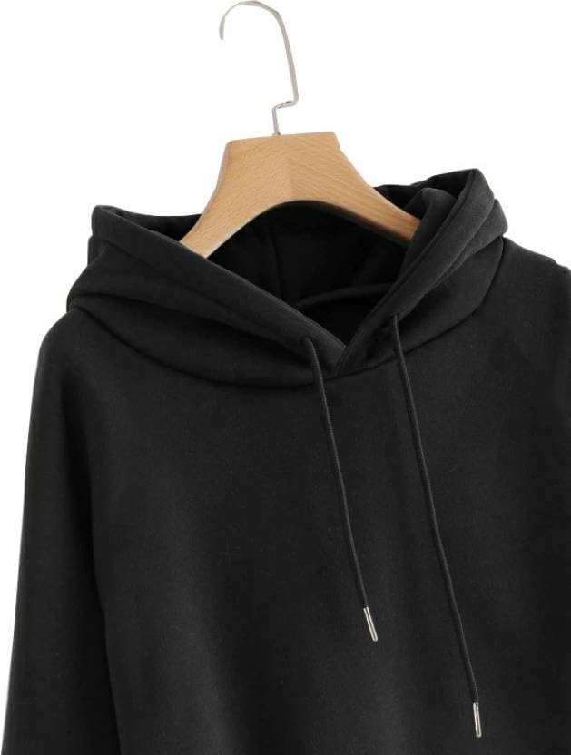 THALASI Black Graphic Back Printed Hooded Hudi for Mens - Thick Cotton Branded Stylish Winter Hoodies for Men | Hooded Black Korean Sweatshirts & Woolen Jumper for Man with Anime Hoodie - Image 4