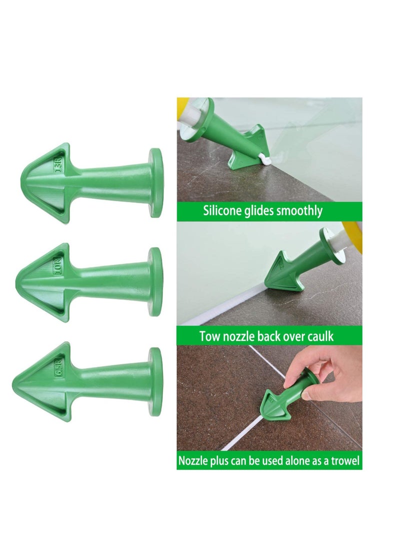 SYOSI 5 قطع، فوهة السد، ملحق، أدوات سد سيليكون، 10R، 13R، أداة إنهاء ختم السيليكون مجموعة كشط الفواصل للبلاط أو الطوب - Image 5