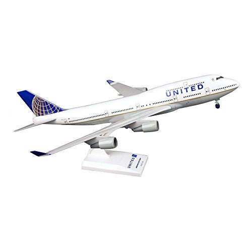 Daron Skymarks United 747-400 Post Co Merge Model Kit with Gear (1/200 Scale) , White - Image 1