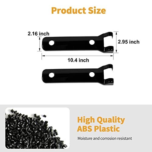 Jimen Compatible with Ford Bronco 2021-2023, Rear Door Tailgate Hinge Cover Exterior Trim Accessories (Black) - Image 3