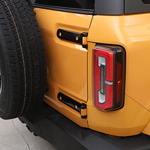 Jimen Compatible with Ford Bronco 2021-2023, Rear Door Tailgate Hinge Cover Exterior Trim Accessories (Black) - Image 5