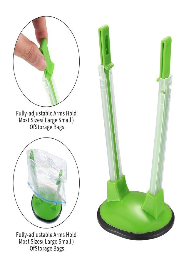 MVM Enterprise Baggy Rack Freezer Bag Holder Stand Adjustable Food Storage Holders ABS Food Prep Bag Zip Lock Bag Holder Stand for Food Meal Prep Bag Kitchen Gadget Food Drying Bag Hand holder(1 pcs) - Image 3
