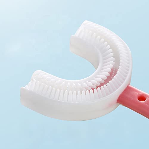 MARMIX 2 Pack U-Shaped Manual Toothbrush Kids, Food Grade Soft Silicone Brush Head, 360° Oral Teeth Cleaning Design For Toddlers And Children For 6-12 Years Mouth-Cleaning (Multicolor) - Image 4