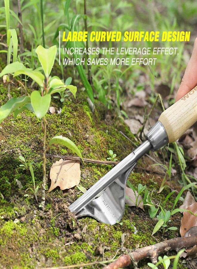 ووركبرو مجموعة أدوات البستنة من ورك برو، 8 قطع، أدوات بستنة متينة من الفولاذ المقاوم للصدأ بمقابض خشبية، تشمل حقيبة حمل، قفازات، مجرفة، أداة إزالة الأعشاب الضارة اليدوية، معزقة، وغيرها - هدايا بستنة مناسبة للرجال والنساء - Image 4