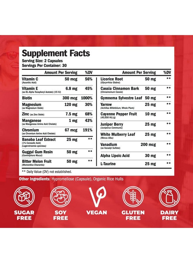 Vimerson Health Daily Energy & Metabolism Support Supplement Increased Natural Energy Boost Helps Your Metabolism. Herbs & Vitamins With Biotin Alpha Lipoic Acid Vanadium Chromium. Caffeine Free. 60 Capsules - Image 3