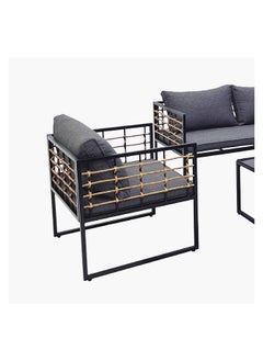 Home Box Katina Outdoor 2+1+1 Seater Sofa Set with Coffee Table and Cushions 65 x 65 x 135 cm  - Image 5