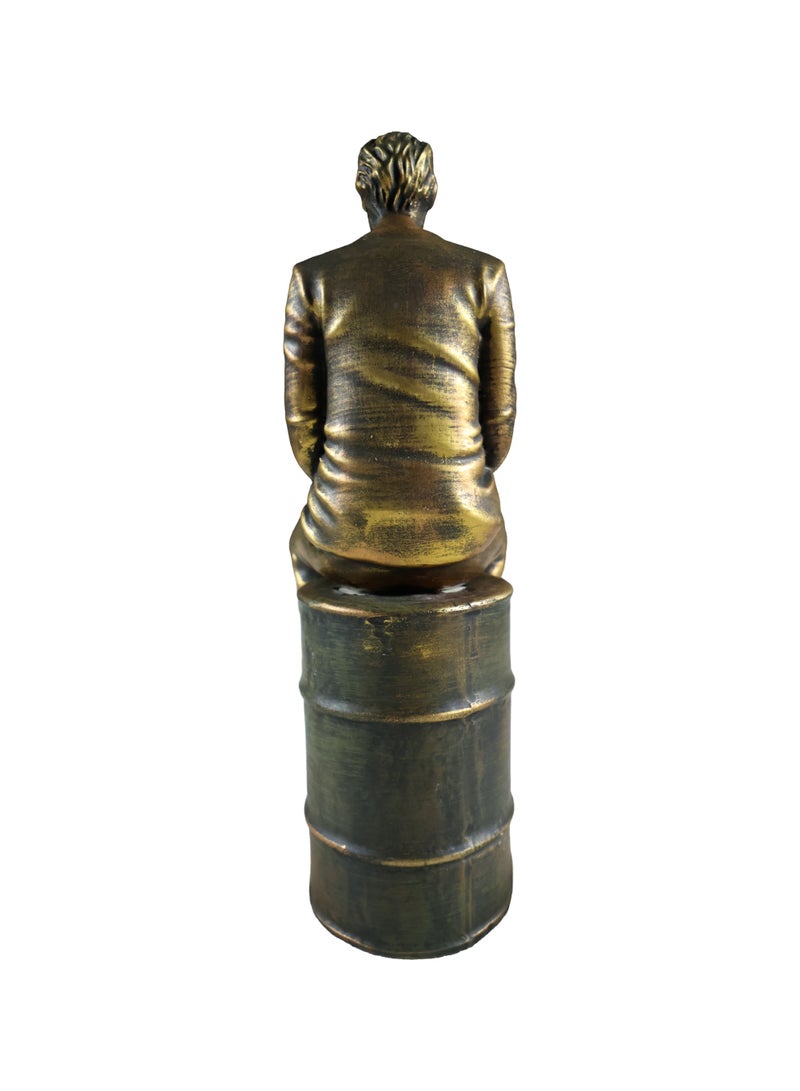 The Silent Authority Handcrafted Resin Sculpture, Antique Gold Finish, Conceptual Luxury Décor, Collector's Edition - Image 3