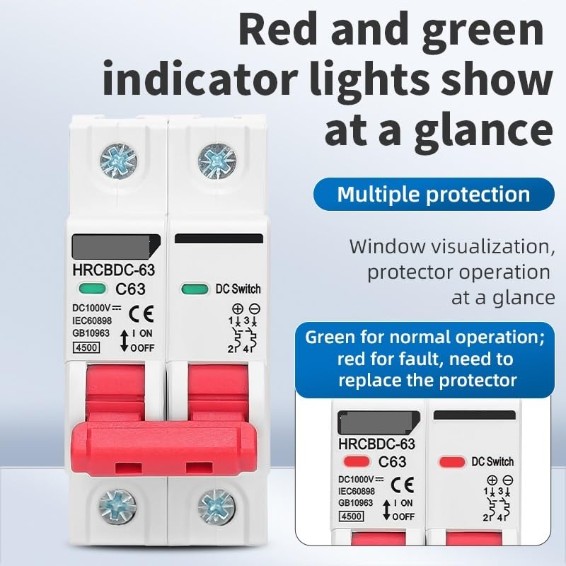 Circuit Breaker 2P DC 1000V Solar Mini Circuit Breaker for PV System - Miniature MCB 6A-125A(1P,32A) - Image 2