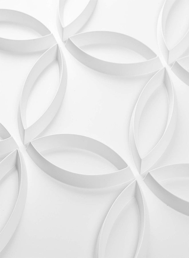 Art3d PVC 3D Wall Panel Interlocked Circles in Matt White Cover 32 Sq.ft, for Interior Ceiling and Wall Decor for Residential or Commerical - Image 5