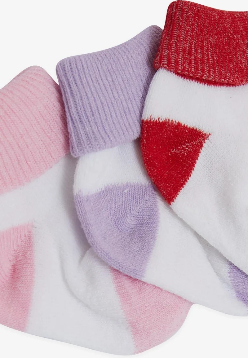 ميني دالما Mini Drop Baby Girl Newborn Socks 2 Colors 3 Pieces 0-3 Months, Mixed Colors
