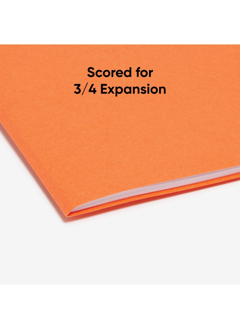 Smead Smead Colored File Folder, 1/3-Cut Tab, Letter Size, Orange, 100 per Box (12543)  - Image 5