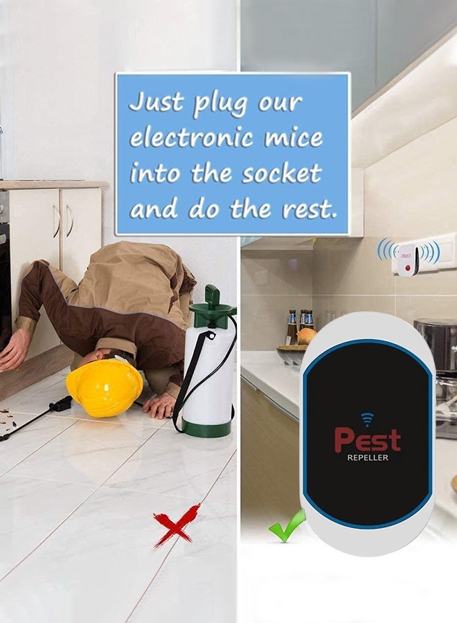 4PCS Upgraded Ultrasonic Pest Repellent Plug in Mosquito Bug Rat Cockroach Repeller Eco-Friendly Silent Safe for Kids Pets - Image 4