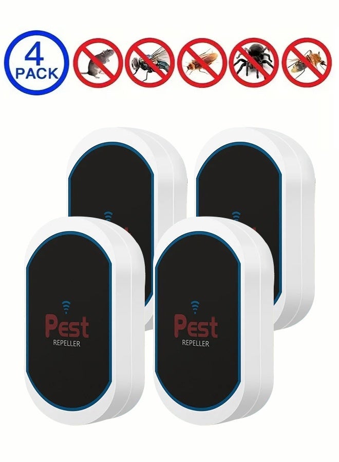 4PCS Upgraded Ultrasonic Pest Repellent Plug in Mosquito Bug Rat Cockroach Repeller Eco-Friendly Silent Safe for Kids Pets - Image 1