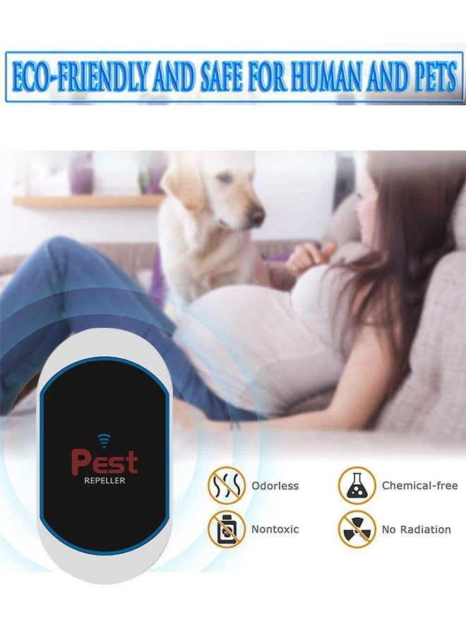4PCS Upgraded Ultrasonic Pest Repellent Plug in Mosquito Bug Rat Cockroach Repeller Eco-Friendly Silent Safe for Kids Pets - Image 2