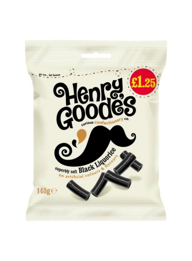 Henry Goodes Black Liquorice Soft Candy 140g imported - Image 1