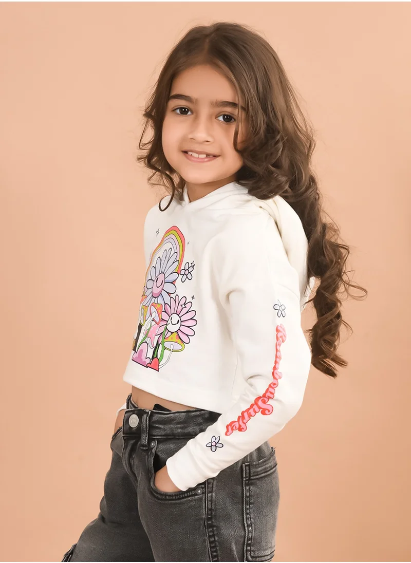 ليلك Girls Full Sleeves Sweatshirt