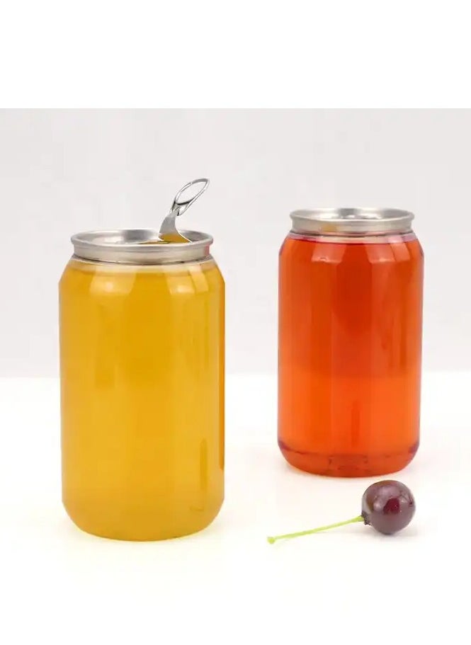 Generic - 330ml Empty Can Sealed Cup PET Transparent Plastic with Easy Open Aluminum Lid, 150 Pcs - Image 1