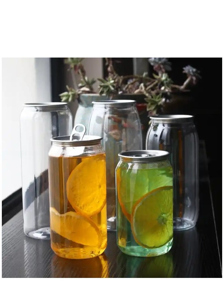 Generic - 330ml Empty Can Sealed Cup PET Transparent Plastic with Easy Open Aluminum Lid, 150 Pcs - Image 1
