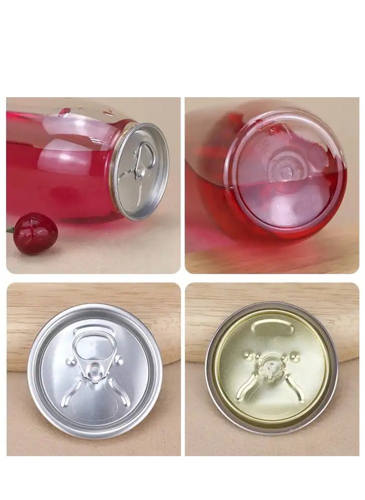Generic - 330ml Empty Can Sealed Cup PET Transparent Plastic with Easy Open Aluminum Lid, 150 Pcs - Image 1